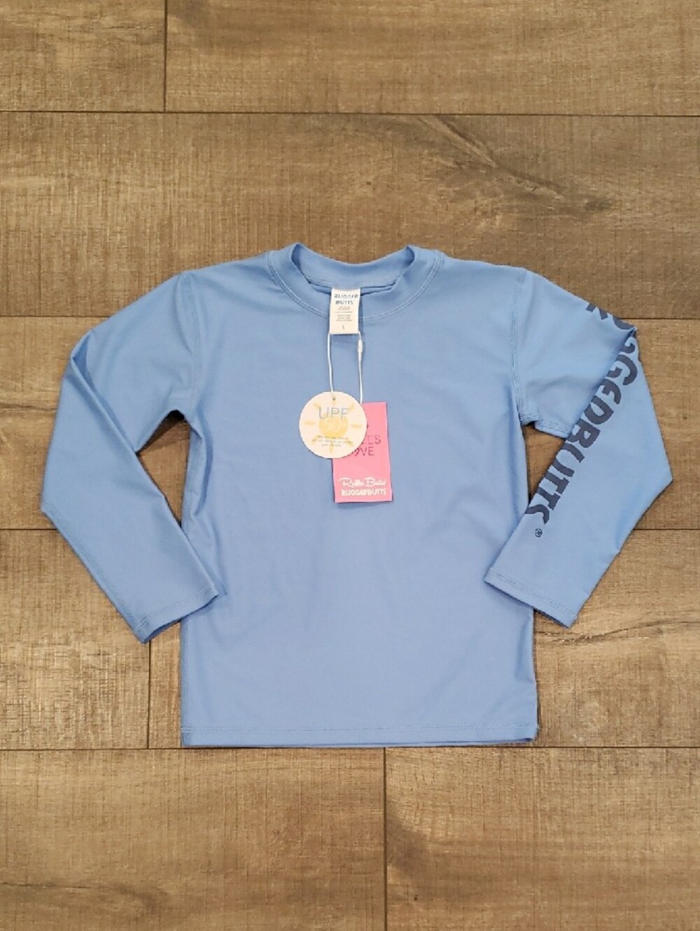 Rugged Butts Cornflower Blue Long Sleeve Rashguard 5T